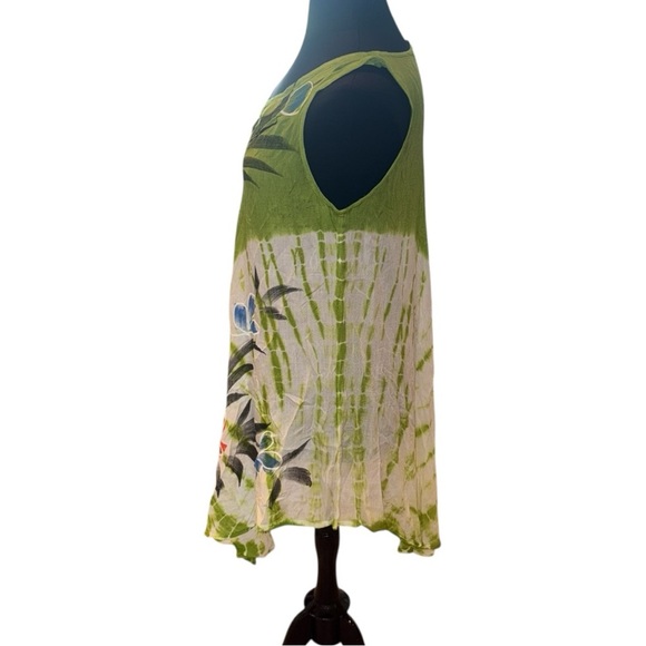 FREE SIZE Brush Printed Umbrella Dress / Beach Cover-Up - Free Size - Picture 2 of 13